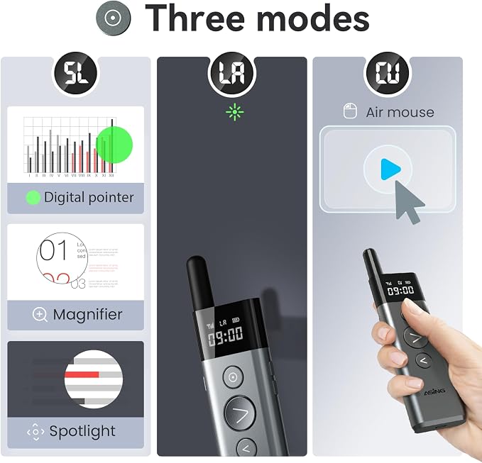 ASING Up to 980ft Long Range Wireless Presentation Remote, PowerPoint Clicker - Image 4