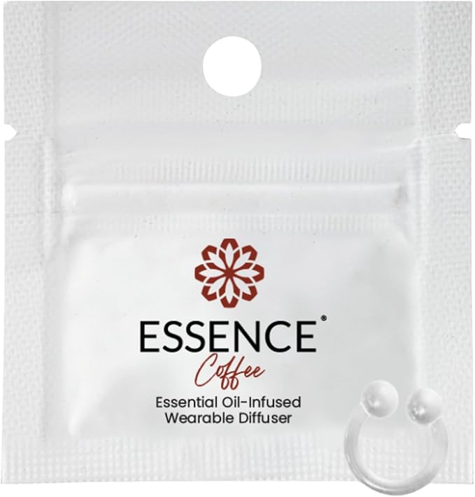 Essence Wearable Aromatherapy Nasal Diffuser – Coffee Essential Oil Nose Ring by Essence