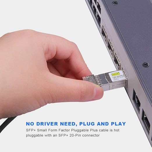 10Gtek 10G SFP+ DAC Twinax Cable, SFP+ to SFP+ Direct Attach Copper Passive - Image 3