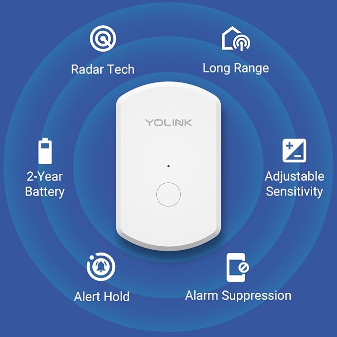 YoLink Indoor Motion Sensor RT, Radar Technology, Long Range, 2-Year Battery - Image 2