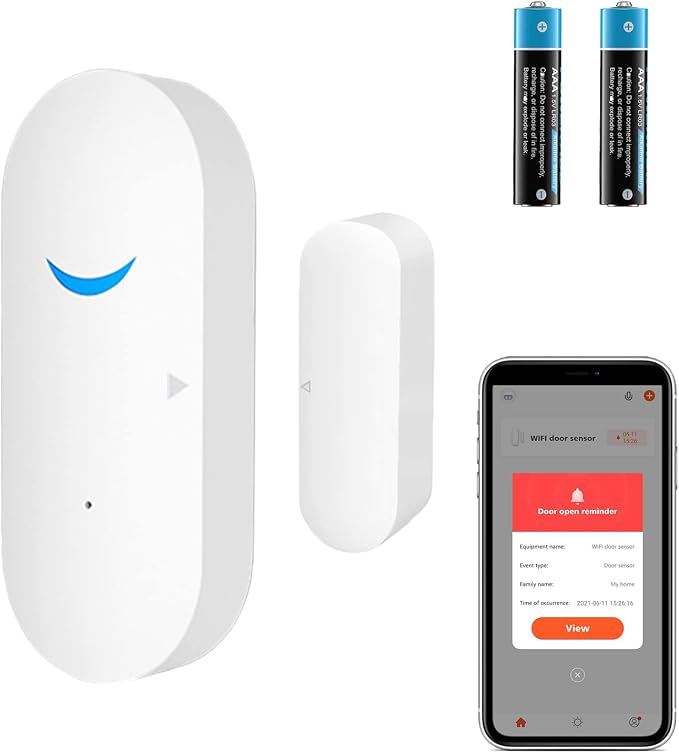 Smart Door Sensor Alarm Wireless, WiFi Door Window Detector by Molczov