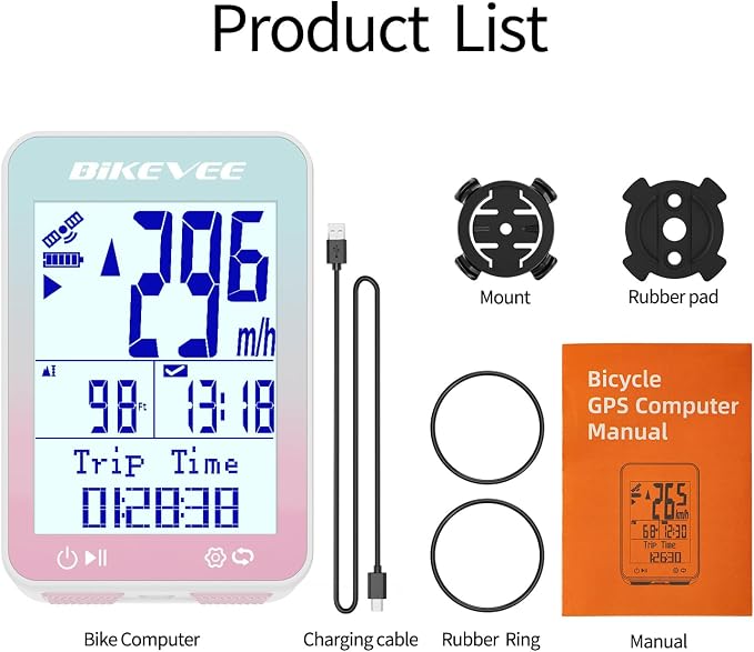 GPS Bike Computer Wireless Bicycle Speedometer Odometer 9 Languages Auto - Image 8