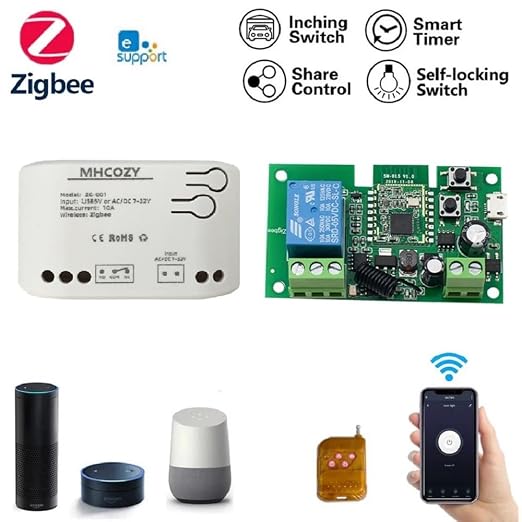 Smart Home Dry Contact Zigbee Relay Switch, Remote Control Zigbee Switch - Image 2