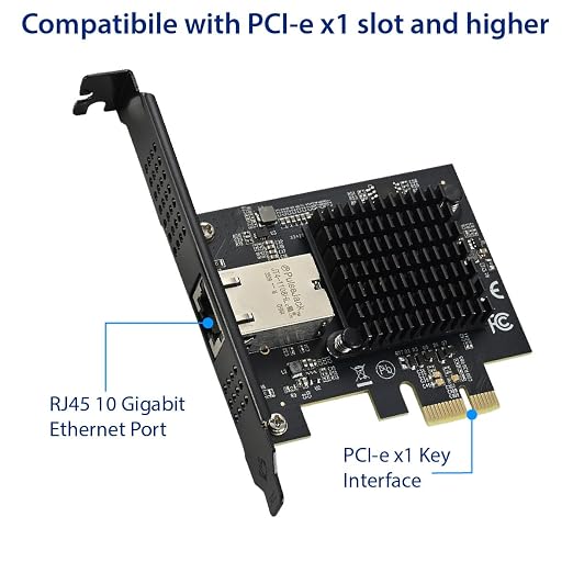 Single Port 10 Gigabit Ethernet PCI-e x1 Network Card - Image 4