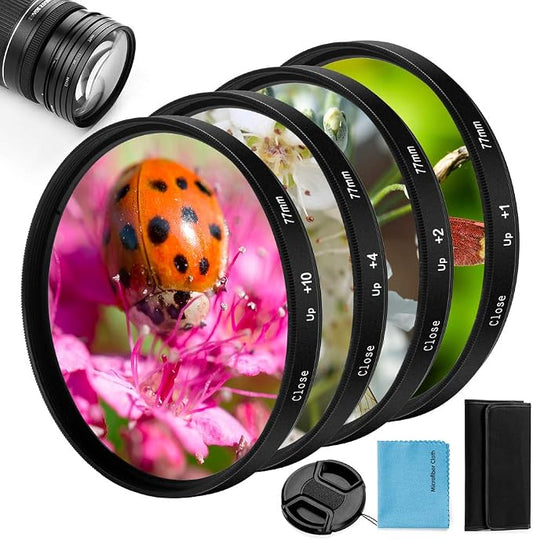 77mm Close-up Filter Kit 4 Pieces Macro Filter Accessory Close-up Lens Filter by Unknown