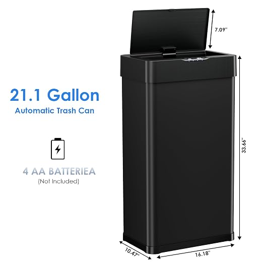 Sensor Trash Can, Touchless Motion Sensor Trash Bin, Smart Automatic Garbage Can - Image 2