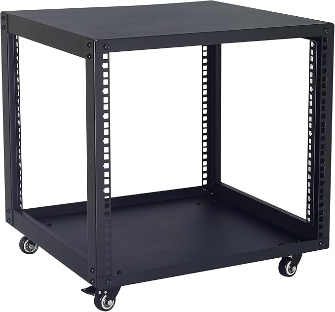 SC02 9U 19" Open Frame Network Server AV Gear Equipment Rack Mobile Storage by WikrOck