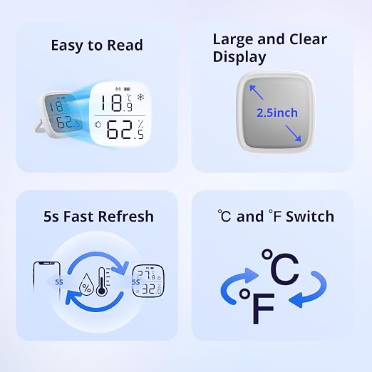 SONOFF Zigbee Indoor Temperature Humidity Sensor, SNZB-02D LCD Zigbee - Image 4