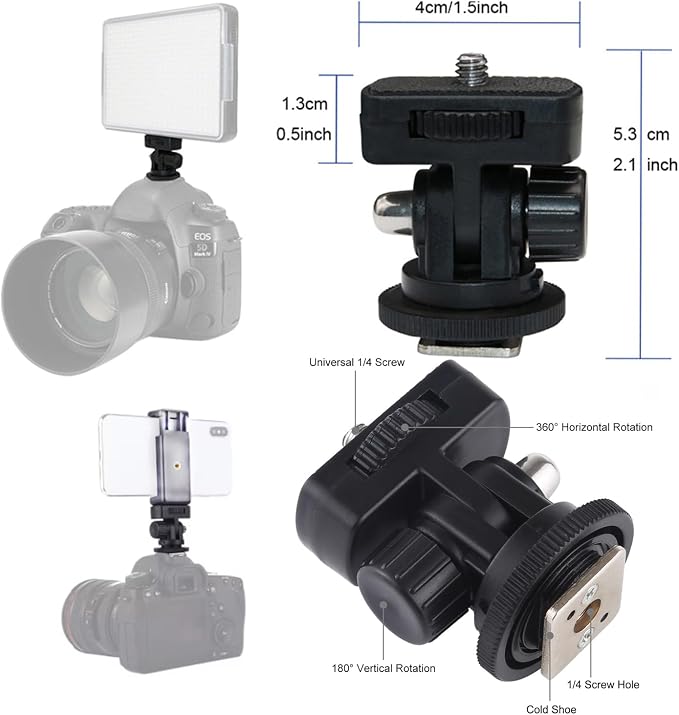30Pack Camera Tripod Screw Mount Kit 1/4 to 3/8 Inch Adapter Threaded Converter - Image 5