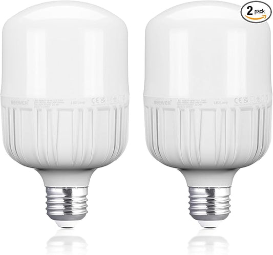 Neewer E26 24W LED Light Bulbs, 2 Packs, 2160 Lumens/5700K/CRI 93+/15000h by Neewer