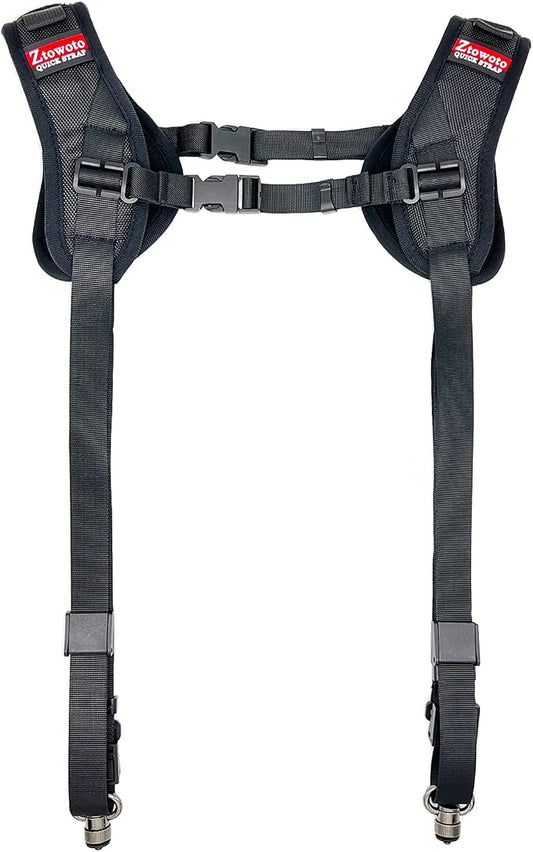 ztowoto Camera Shoulder Double Strap Harness Quick Release Adjustable Dual by ztowoto