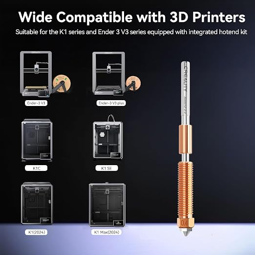Creality Official K1C/ K1 SE Nozzle, 0.4mm 2PCS Quick-Swap 3D Printer Nozzle Kit - Image 7