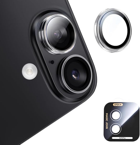 MAGIC JOHN for iPhone 16Plus/16 Camera Lens Protector 9H Aerospace Tempered by MAGICJOHN