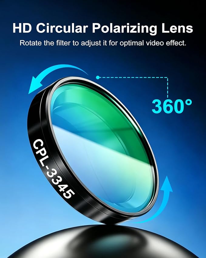 CPL-3345, Circular Polarizing Lens, Anti-Glare Filter, Only - Image 5