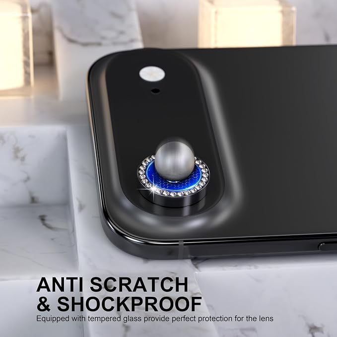 Choiche Compatible for iPhone 17 Air Camera Lens Protector Bling, 9H Tempered - Image 3