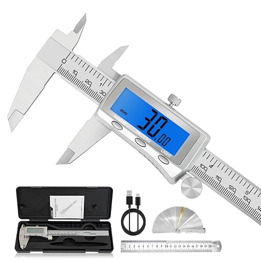 Digital Caliper 6 Inch, Rechargeable Calipers by WelcometoChoose