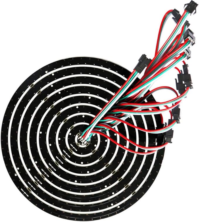 241 LEDs 9 Rings WS2812B 5050 RGB LED Ring Lamp Light Individually Addressable - Image 2