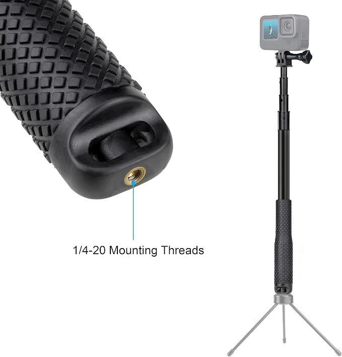 SOONSUN 45'' Waterproof Selfie Stick Extendable Monopod Hand Grip Aluminum - Image 5