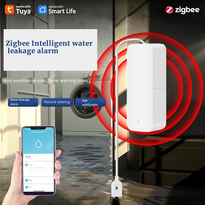 Tuya ZigBee Water Level Sensor Leakage Alarm Flood Leak Detector Smart Home - Image 5