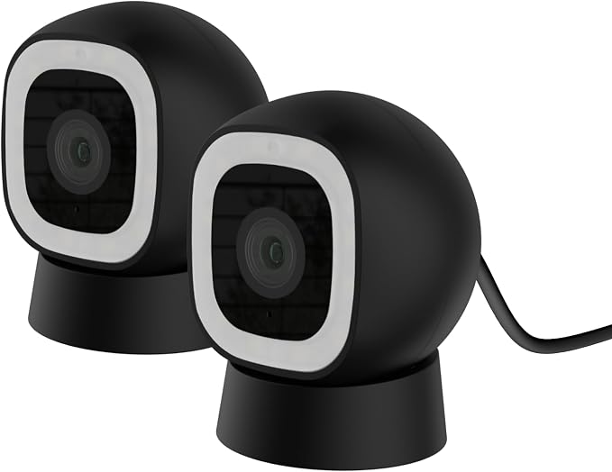 Luna 2K AI Wired Cameras for Home Security Outdoor/Indoor, 2.4GHz Wi-Fi by LUNAHOME