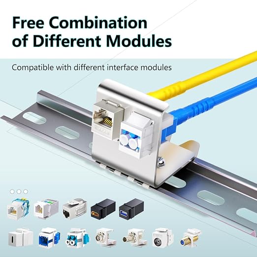 2-Port Metal DIN-Rail Mounting Module - Image 2