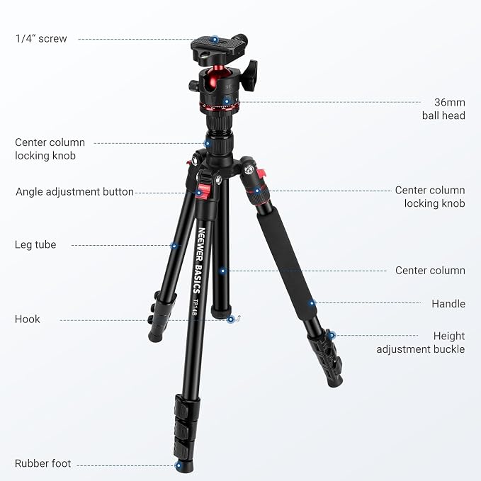 NEEWER Basics 72" / 182 cm Travel Tripod Monopod - Image 7