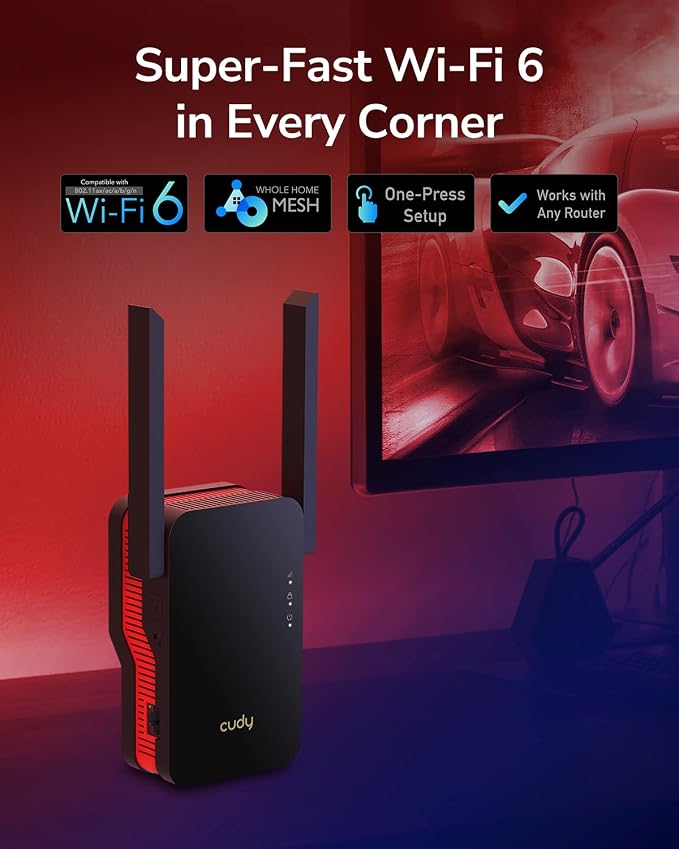 Cudy AX3000 Dual Band Wi-Fi 6 Extender, WiFi 6 Repeater Coverage up to 3000 - Image 8