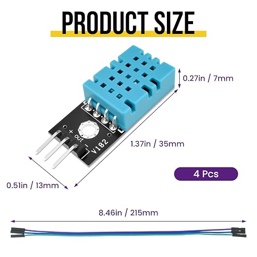 4Pcs DHT11 Digital Temperature Humidity Sensor Module - Image 2