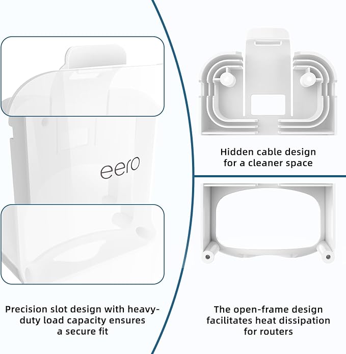 ​Advanced Wall Mount for eero Pro 7 Router & Extender | Tri-Band Mesh Wi-Fi 7 - Image 4