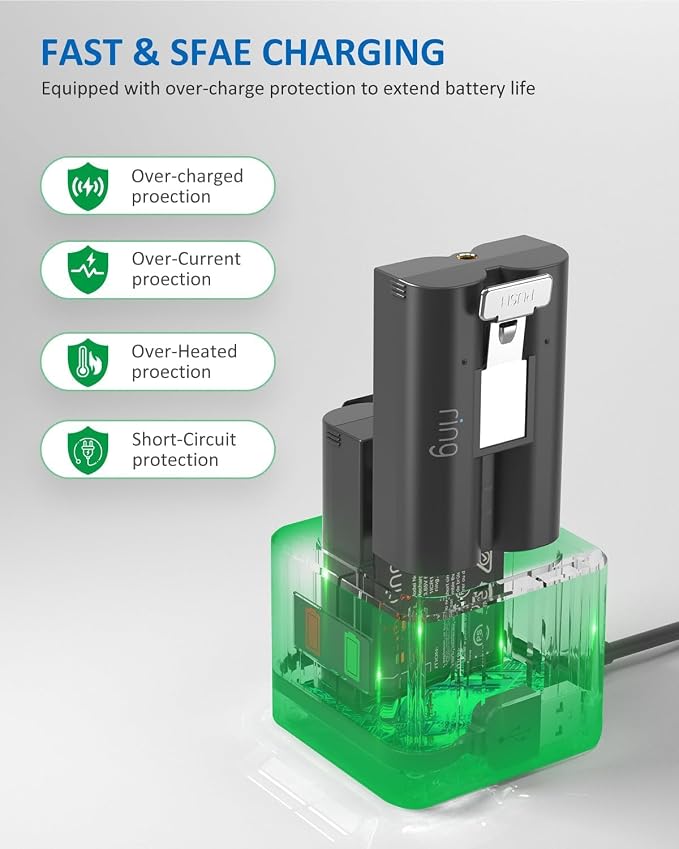 Charger Station for Ring Battery, Charger Dock for Replacement Battery - Image 7