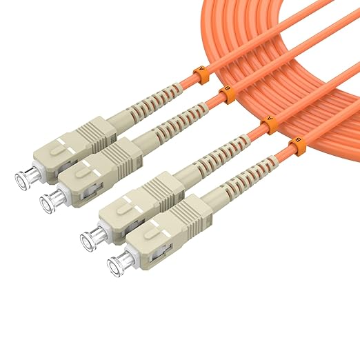 OM1 SC/UPC to SC/UPC Fiber Patch Cable 60M/196FT Multimode Duplex 62.5/125μm by lidkew