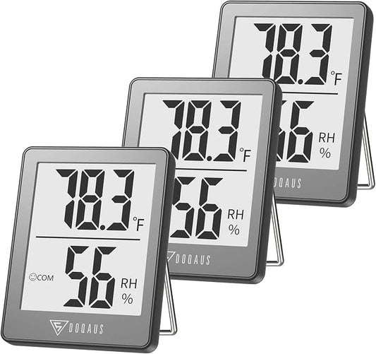 DOQAUS Indoor Thermometer, Mini Digital Hygrometer Room Thermometer, Humidity by DOQAUS