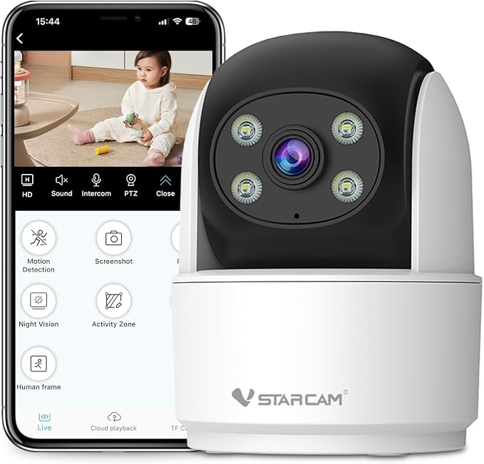 VSTARCAM 3MP Indoor Security Camera, 2.4G WiFi Cameras by VSTARCAM