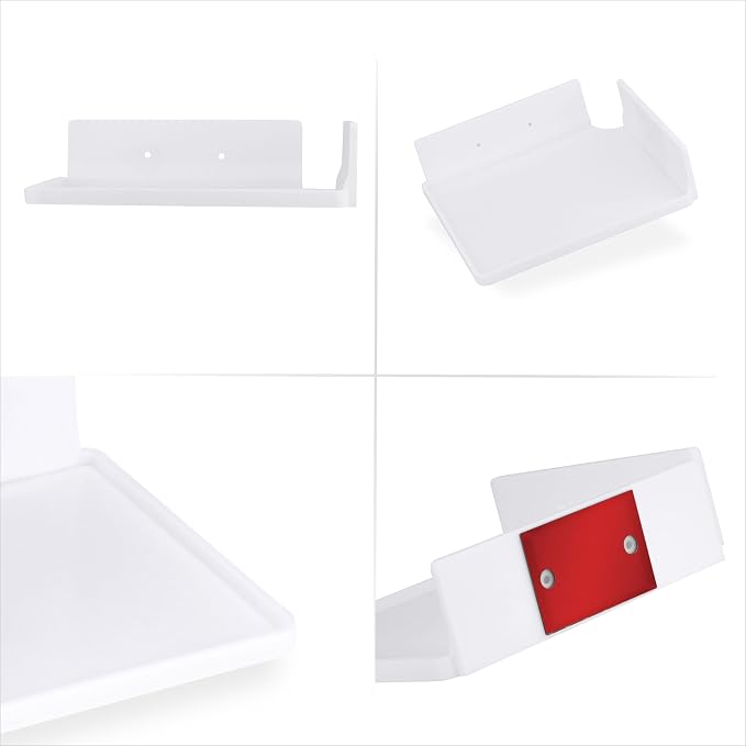9" Small Corner Shelf Mount, Adhesive & Screw in, - Image 7