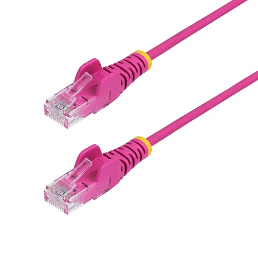 StarTech.com 5ft Pink Slim CAT6 Ethernet Cable, Snagless RJ45, 28AWG Pure Bare by StarTech