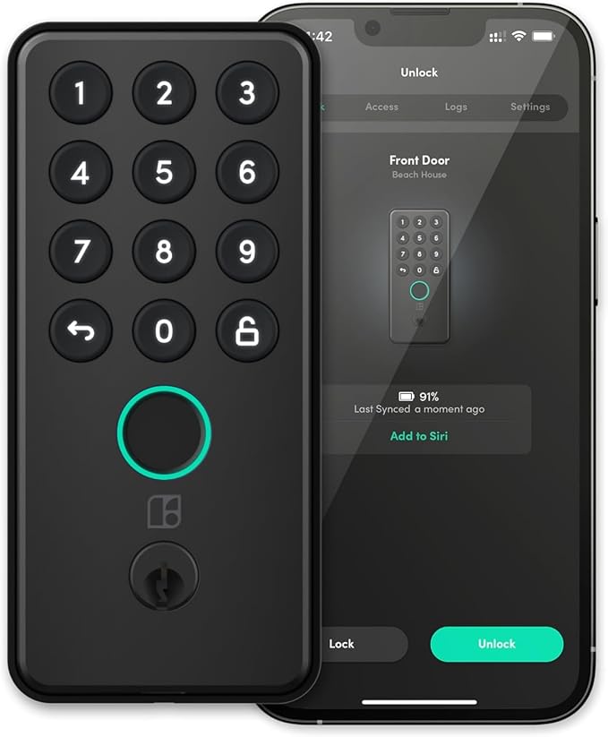 igloohome Deadbolt Go Smart Lock w/Fingerprint, Digital Keys, Remote PIN Codes - Image 4
