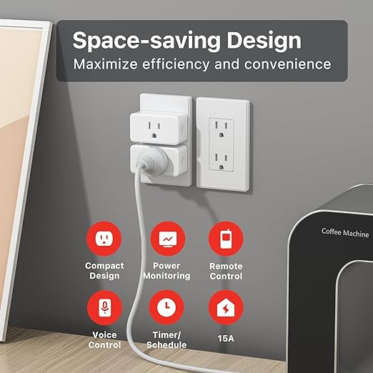 THIRDREALITY Smart Plug Gen3 4 Pack, Precise Real-time Power Meter, 15A Outlet - Image 3