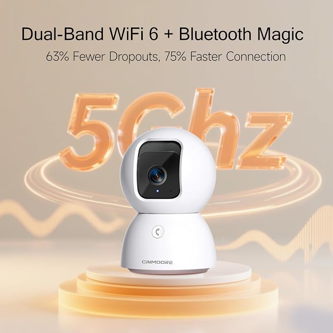 5G Security Camera Indoor 3-Pack, No-Monthly-Fee AI Tracking Facial Recognition - Image 2