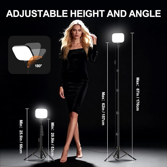 EMART 2-Pack LED Video Light, Portable 3000-5500K CRI97+ Studio Lights - Image 2