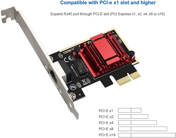 2.5GBase-T PCIe Network Adapter RTL8125B 2500/1000/100Mbps PCI Express Gigabit - Image 2