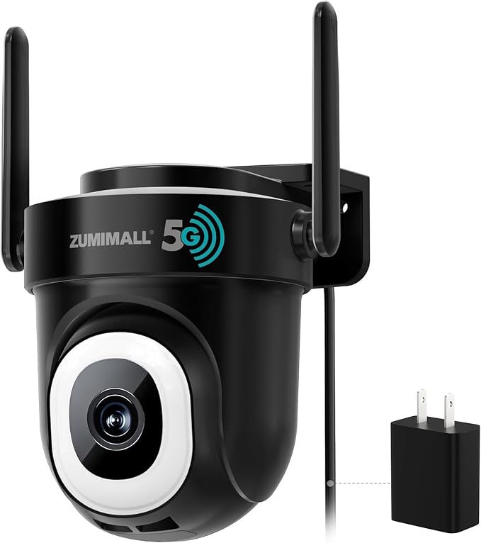 ZUMIMALL 2.5K Wired cameras for home security, 2.4G/5G WiFi Outdoor Security by ZUMIMALL