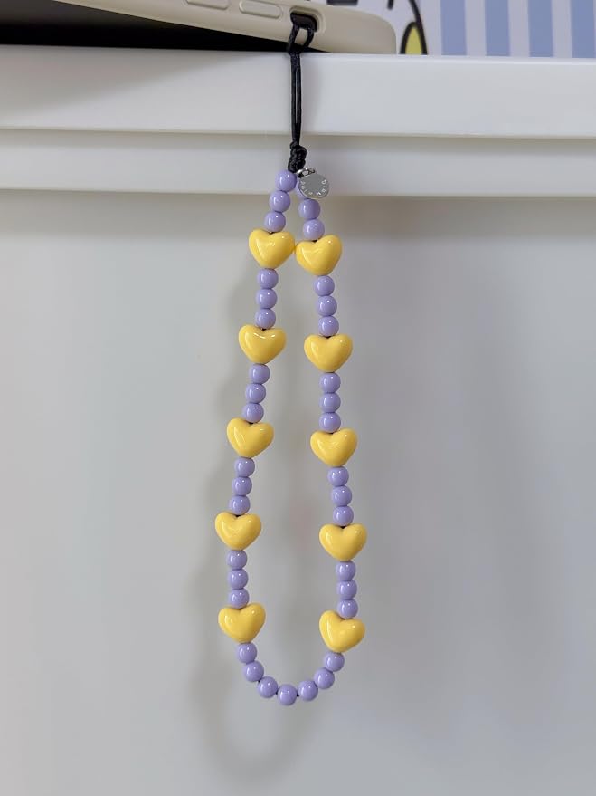 Drawwind Phone Charm Beaded Wristlet Strap Universal Cell Phone Lanyard Cute - Image 3