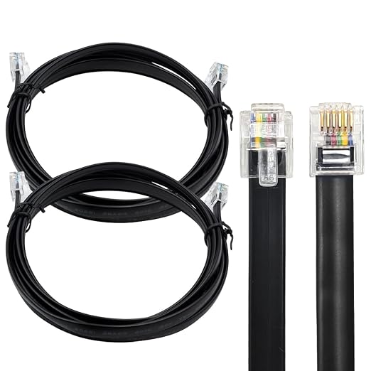 RJ12 Cable 6 feet Telephone Line Cord by XANHAM