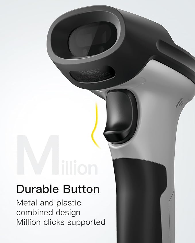 Inateck Bluetooth Barcode Scanner, 1 Charge 180 Days Standby, 115FT Range - Image 4