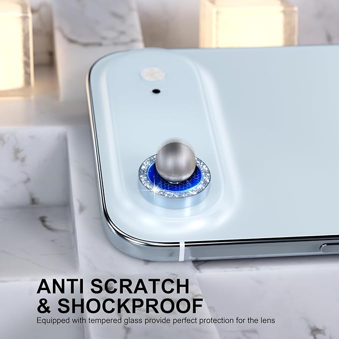 Choiche Compatible for iPhone 17 Air Camera Lens Protector Bling, 9H Tempered - Image 3