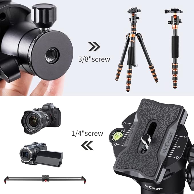 K&F Concept 25mm Metal Tripod Ball Head 360 Degree Rotating Panoramic - Image 5
