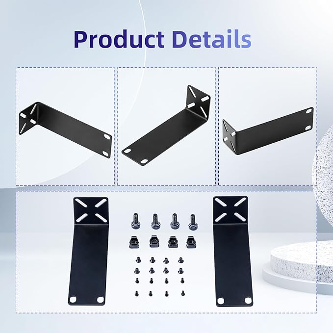 Rack Mount Kit for 7.9 inch Switches, Adjustable Rack Ears for Netgear - Image 5