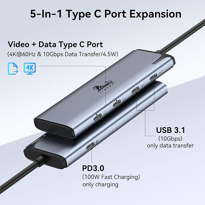 LIONWEI USB C Splitter Dual Monitors - Image 2