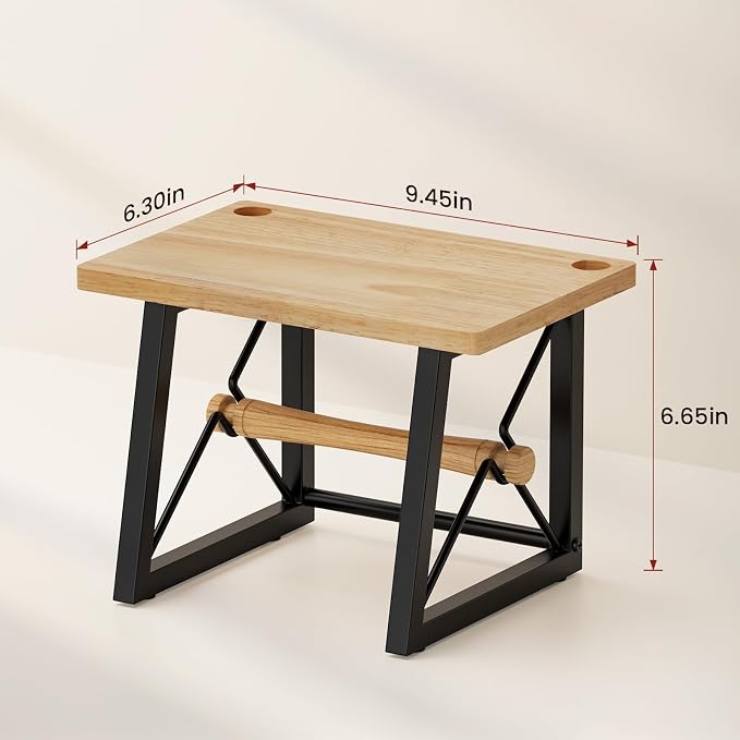 Label Holder for Rolls and Fan-fold Labels, Wooden Label Stand for Shipping - Image 7