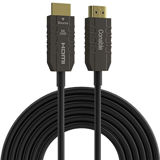 Certified 8K Fiber Optic HDMI 2.1 Cable 75 FT, Real HDMI® Cable, Ultra HD by Conable